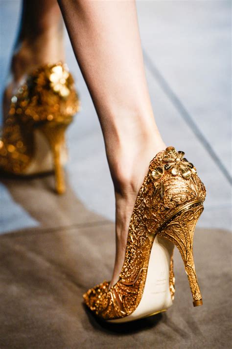 dolce gabbana autumn 2013 gold shoes|dolce and gabbana dg heels.